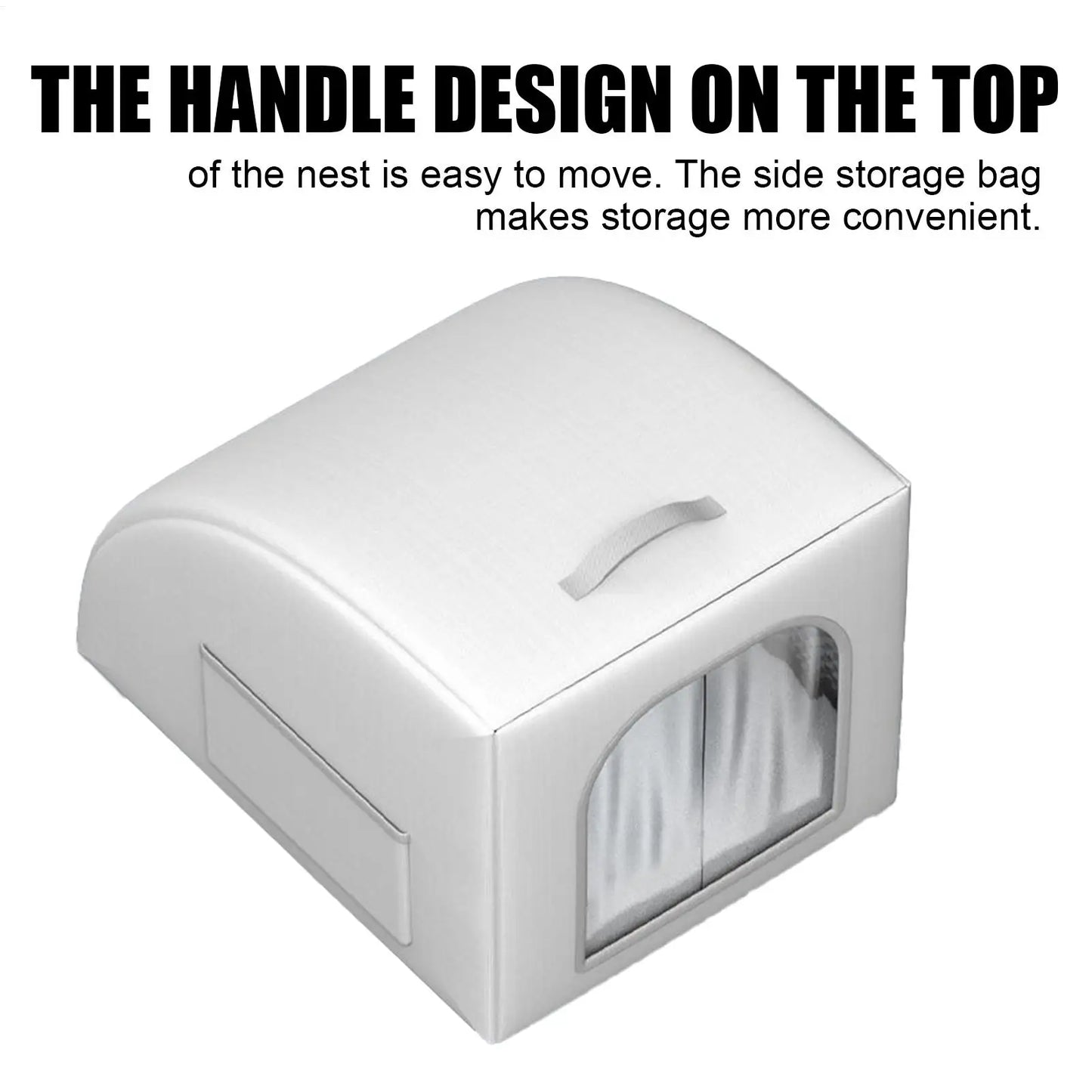 the COOLING CAVE - Doghouse with Cooling, Foldable Pet Cooling Shelter for Dogs/Cats with 8 Ice Bags, Doghouse for Farm, Backyard, Living Room, Front Door