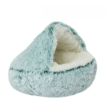 Cat Litter Crystal Plush Dog Kennel Plush Pet Kennel Shipping Deep Sleep Half Pack Warm Vacuum Round