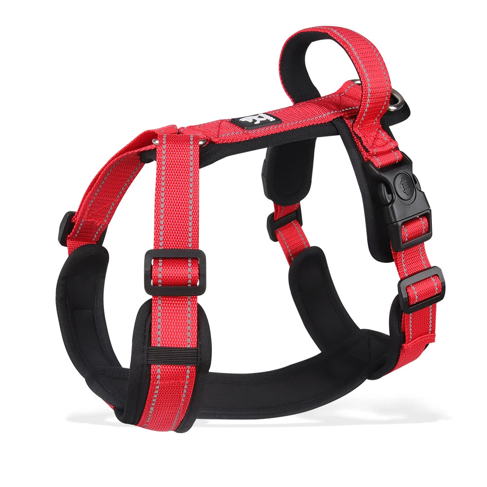 Anti-Escape Dog Harness with Handle Reflective Nylon Dog Harness Vest for Small Medium Dogs French Bulldog Walking Pet Supplies