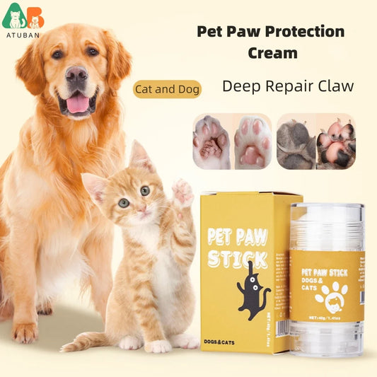 the DOG PAW BALM - Moisturizer & Protection for Dog Feet & Foot Pads - Soothe, Heals, Repairs Moisturizes Dry, Cracked & Damaged Paws and Noses