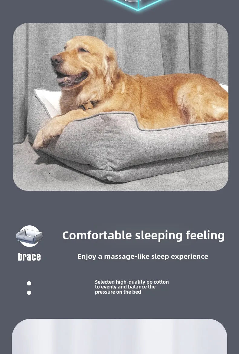 Natural Latex Pet Bed Winter Warm Dog Nest Removable Pet Sleeping Mat Anti-Mite and Antibacterial Cat Bed Soft Foam Pet Mattress