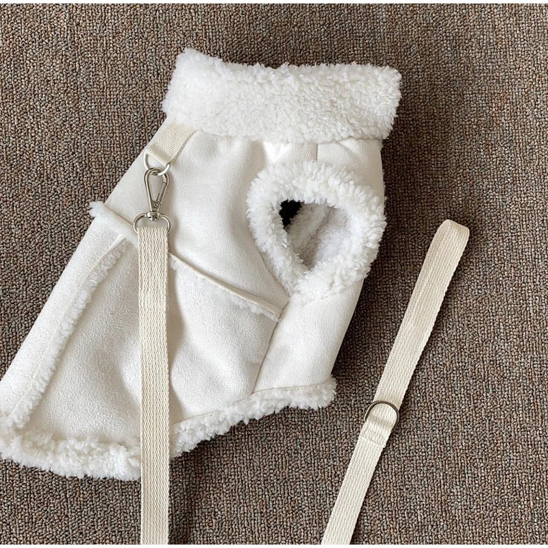 Pet Autumn And Winter Clothing Classic Solid Dog Vests Fleece Warm Pet Dog Clothes For Small Medium Dogs Jackets Puppy Clothing