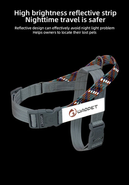 Large Pet Dog Reflective Harness Cat Chest Strap Adjustable Small Medium Dog Puppy Harness Vest Teddy Outdoor Walker Lead Leash