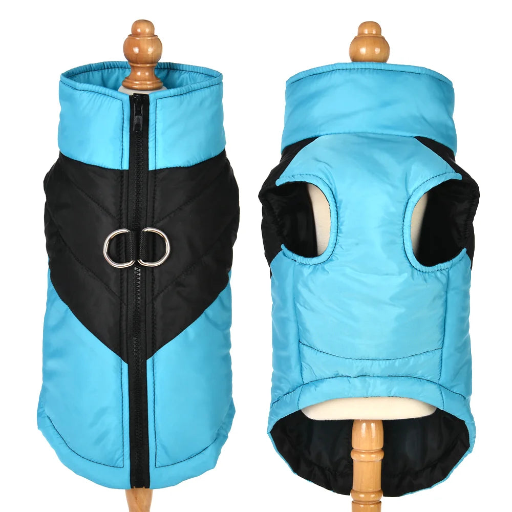 Waterproof Pet Clothes With D-ring Warm Dog Vest For Winter Outdoor Windproof Puppy Coat For Small Medium Dogs Bulldog