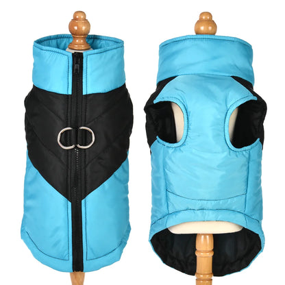 Waterproof Pet Clothes With D-ring Warm Dog Vest For Winter Outdoor Windproof Puppy Coat For Small Medium Dogs Bulldog