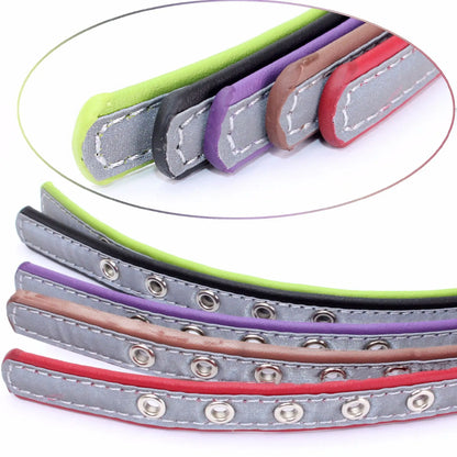 the GLOWGUARD PERSONALIZED COLLAR - Customized Reflective Dog Collar, Name Carved ID Anti-Lost Microfiber Collar for Small/Medium/Large Dogs, Puppy/Cat/Pet Supplies