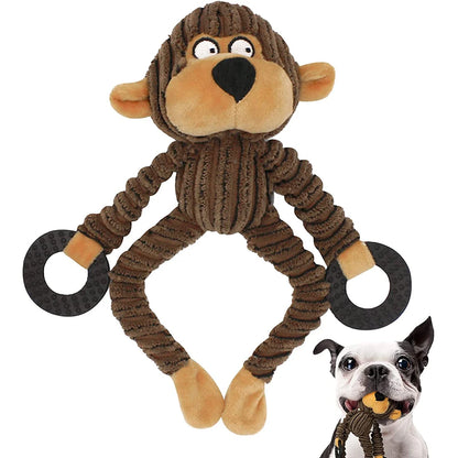 the MONKEY MUNCH PUPPY TOY - Squeaky Puppy Toys, Plush Puppy Chew Toys for Teething, Training Dog Toys for Small Dogs, Toys for Cute Monkey Interactive Dog Toys