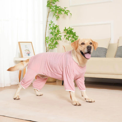 Dog Jumpsuit for Medium Large Big Dogs Cooling Ice-silk Summer Clothes Soft Pet Recovery Suit Pajamas Onesie 4 Legs Pjs Shirt
