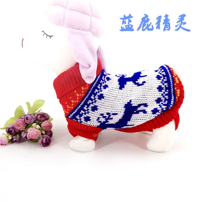 the PAWFROST COZY KNIT PET SWEATER - Small Cat/Dog Sweater/Pullover, Winter Dog Clothes for Small Dogs, Chihuahua/Yorkies Puppy Jacket, Pet Clothing Christmas