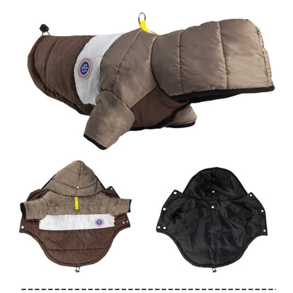 the SLEIGH DOG - Warm Dog Cotton Jacket Outfit, Winter Pet Clothes, Puppy Coat for Small/Medium Dogs and Cats, French Bulldog/Chihuahua/Poodle Clothes