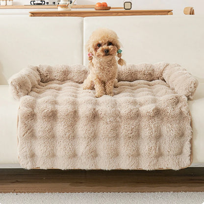Winter Warm Dog Bed Sofa Couch Cover Super Soft Pet Blanket Pad Mat for Small Dogs Plush Neck Pillow Cat Nest Cama Para Perros