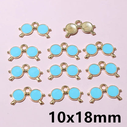 20pcs 12x13mm Enamel Bone Charms Pendant Small Cute DIY Jewelry Making Accessories for Bracelet Earrings Keychains
