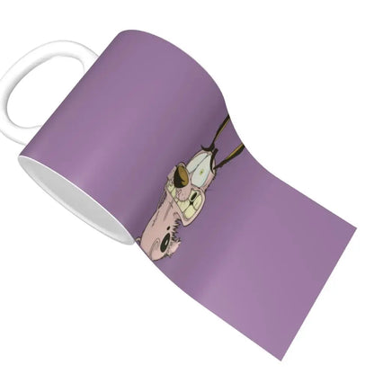 Personalized C-Courage The Cowardly Dog Coffee Mug DIY Ceramic Milk Tea Mug Cup