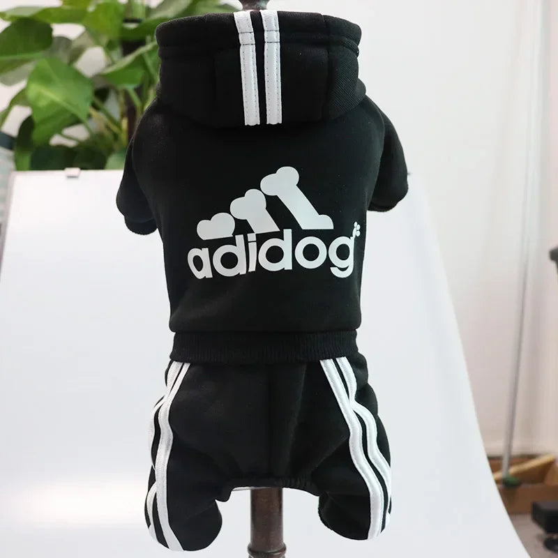 the ADIDOG - Winter Clothes for Small Dogs, Adidog Dog Hoodie Fleece Overalls for Small Breeds Dogs, Sport Puppy Sweatshirt 4 Legs, Dog Jumpsuit
