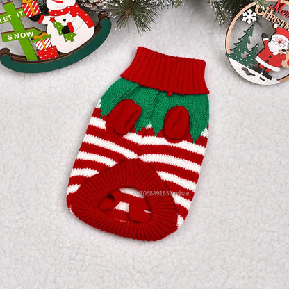 the PAWFROST COZY KNIT PET SWEATER - Small Cat/Dog Sweater/Pullover, Winter Dog Clothes for Small Dogs, Chihuahua/Yorkies Puppy Jacket, Pet Clothing Christmas