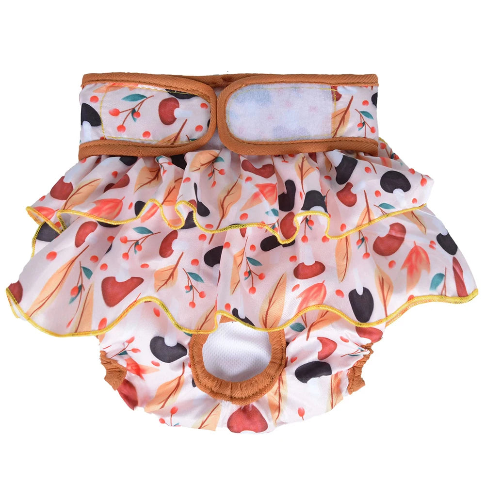 Female Dogs Diaper Washable Pets Physiological Pants Sanitary Panties Leakproof Menstrual Underwear for Small Large Dogs Shorts