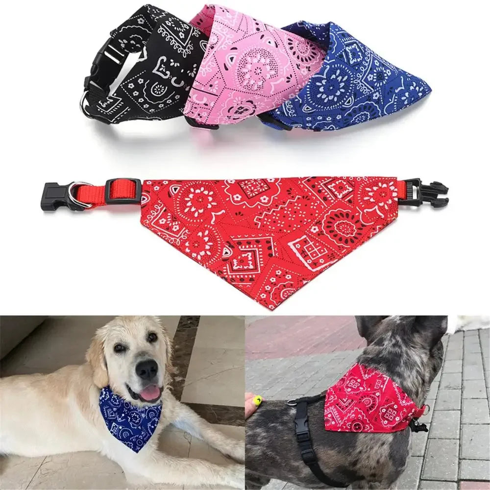 Adjustable Pet Puppy Cat Scarf For Cat Small Medium Large Dogs Bandana Collar Birthday Party Dress Up Pet Accessories