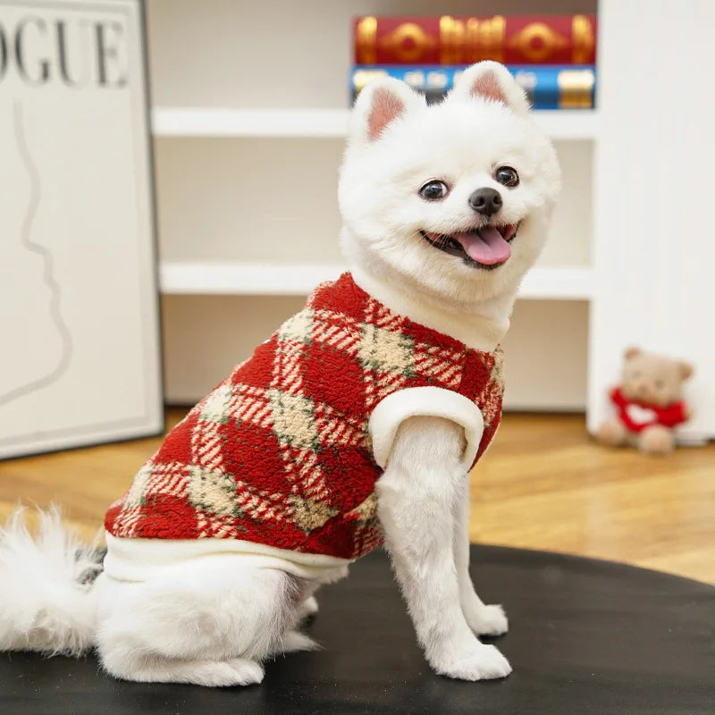 the PLAID DOG - XS-8XL Dog Clothes Winter Warm, Big Dog Coat, Puppy Clothing Fleece Vest for Small/Medium/Large Dogs, Golden Retriever Costume