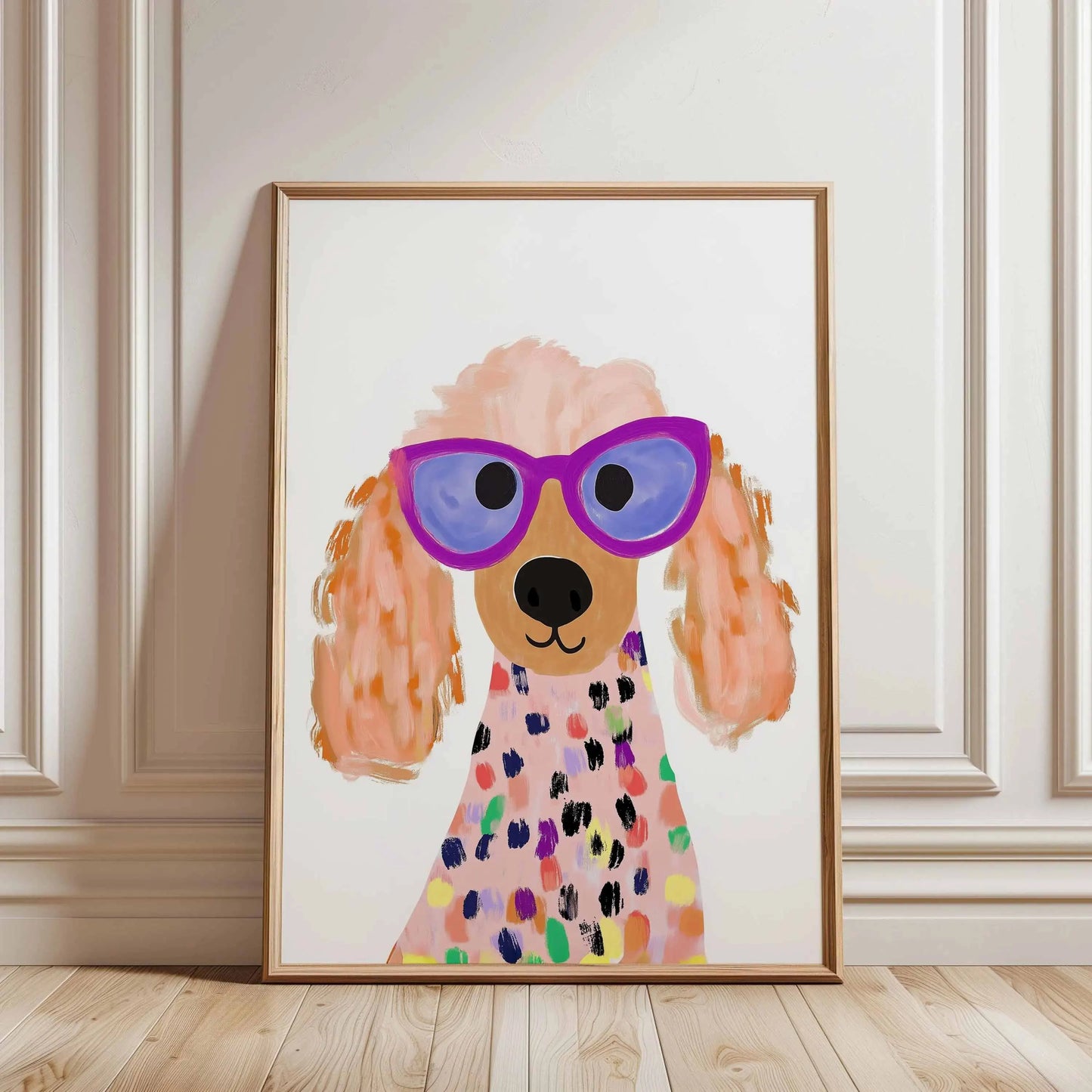 Minimalist Dog Aesthetics Poster Dachshund Bagel Hound Whippet Poodle Modern Pet Portrait Illustration Home Animal Decoration