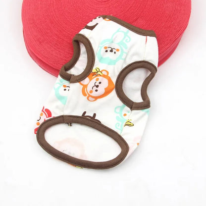 the COOLBARK SUMMER TEE - Dog Clothes Summer Thin Dog Vest T-Shirt, Print Dog Cute Outfits, Chihuahua, Pet Clothing, French Bulldog, Pug Costumes, Puppy Shirts