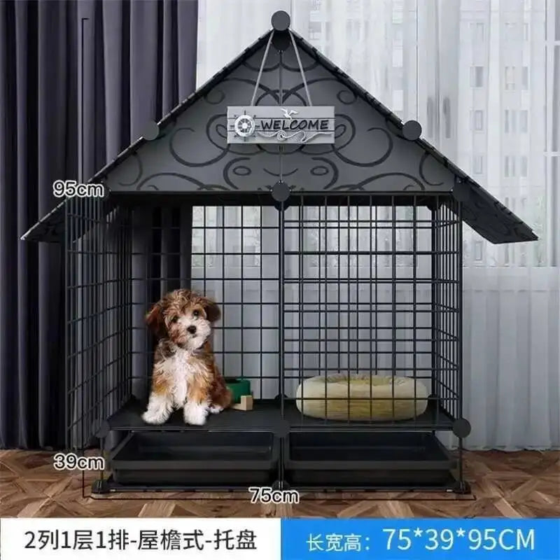 the BANGKOK BARKER - Fences Simple Kennel, Iron Teddy Living Room, Creative Doghouses, Pet Indoor Balcony Home, Pomeranian Puppy Courtyard Pet Cage