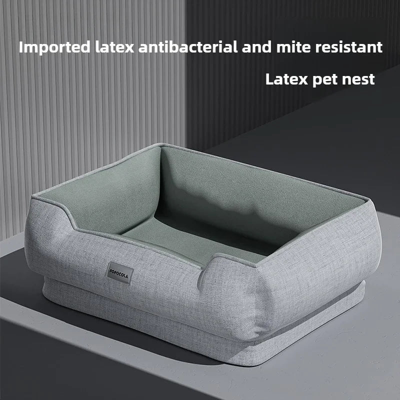 Natural Latex Pet Bed Winter Warm Dog Nest Removable Pet Sleeping Mat Anti-Mite and Antibacterial Cat Bed Soft Foam Pet Mattress