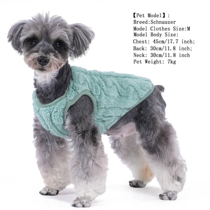 Autumn Winter Warm Dog Clothes For Small Medium Dogs Cats Puppy Soft Cozy Jacket Coat Pet Pullover Schnauzer Yorkies Pug Costume