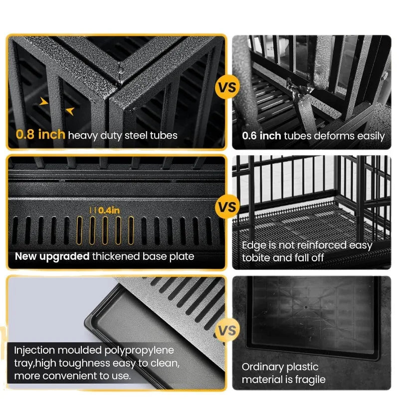 the DOG CAGE - 38 Exit Dog Cage, Large Outdoor Reinforced Golden Retriever/Labrador Cage, Medium Pet Cage