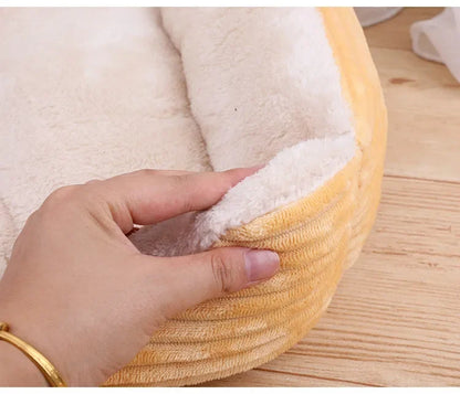 Warm Dog House Soft Nest Pet Large Dog Bed Baskets Fall Winter Kennel For Cat Washable House Puppy Supplies Cotton Kennel Mat