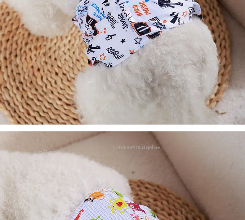 Washable Male Dog Physiological Pants Reusable Sanitary Underwear Belly Wrap Band Cotton Diaper For Large Small Medium Dog