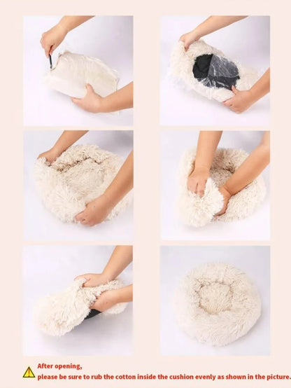 Plush Dog Bed Large Beds for Dogs Washable Medium Small Basket Accessorys Pet Furniture Fluffy Sofa Puppy Kennel Accessories Mat