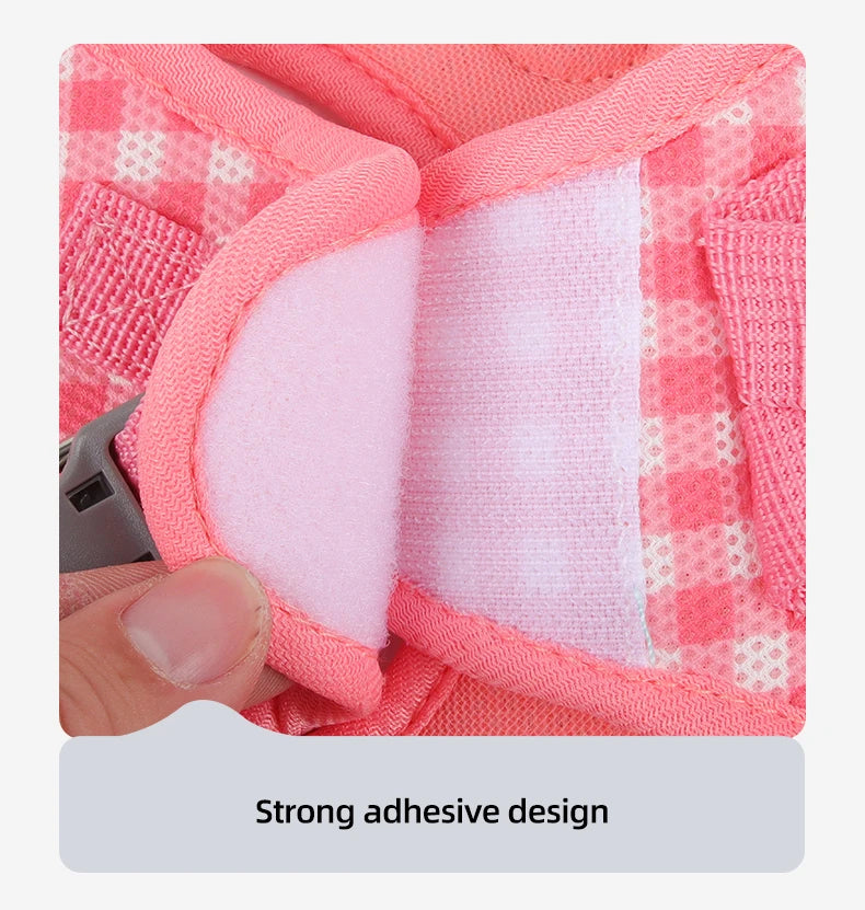 the PLAIDBUDDY HARNESS - Puppy/Kitten Chest Strap, Fresh Plaid Kitten/Puppy Leash, Anti-Break Adjustable Reflective Pet Chest Strap, Small Dog/Kitten Chest