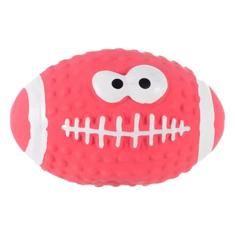 Squeaky Dog Toys Soft Latex Balls For Small Medium Large Dogs Rugby Football Volleyball Pet Toy Dog Interactive Chew Toy Ball