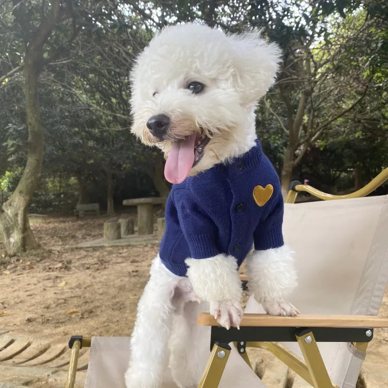 the LOVE SWEATER - 1PC Pet Clothing Spring and Autumn Dog Warm Hoodie, Love Sweater Suitable for Small and Medium Sized Dogs/Cats Pet
