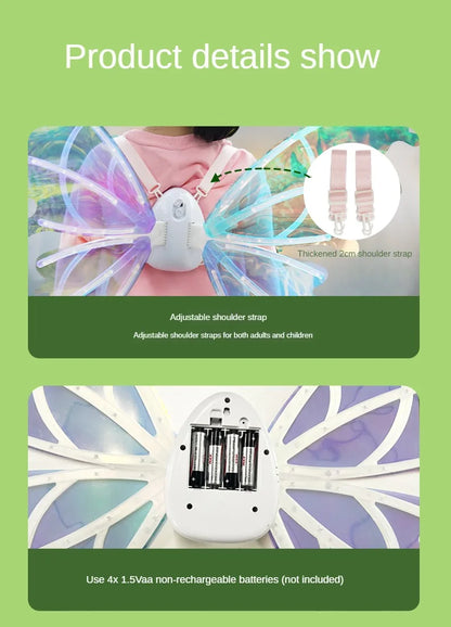 the GLOW WINGS - Dog Butterfly Wings, Pet Glowing Wings, Puppy Summer Clothes, Decorative Samoyed/Husky Medium Dogs