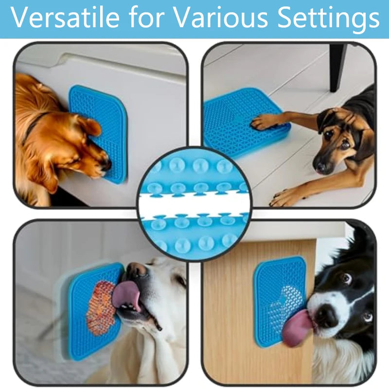 Dog Slow Feeder Mat,Relieve Anxiety Lick Pad for Small Animal Training Calming With Suction Cup Peanut Butter Snacks Lick Bowl