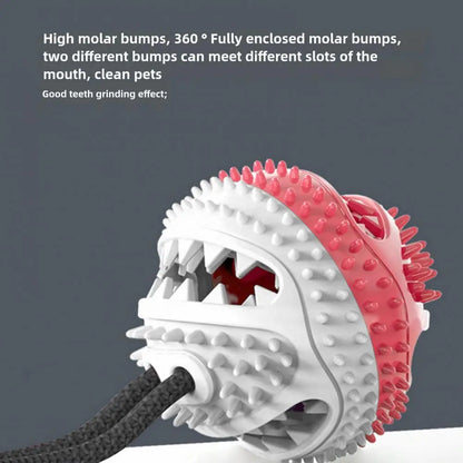 Dog Chew Toys for Aggressive Chewers Interactive Dog Suction Cup Toy Teething Rope Toy Dog Puzzle Treat Food Dispensing Ball Toy