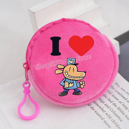 Dog Man Movie Coin Purse Girl Boy Cartoon Wallet Portable Cute Storage Bag Key Pocket Kawaii Handbag Hot Comic Kid Birthday Gift