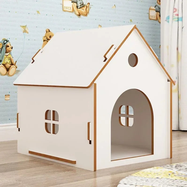 the RED BARN DOGHOUSE - Top Cover Doghouse, Outside Easy Installed Winter Gate Door Window External Entrance Nest, Home Pets Products