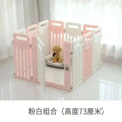 the DOG STAR CORRAL - Doghouses, Modern Dog Plastic Safety Fence, Home Pet Cat/Dog Kennel, Small Dogs Indoor Isolation with Toilet, Dog Cage Pet Supplies