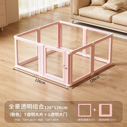 Minimalist Style Pet Supplies Pet Store Doghouse Acrylic Fence Small Pet Dog Interior Decoration Transparent Isolation Pet Bed