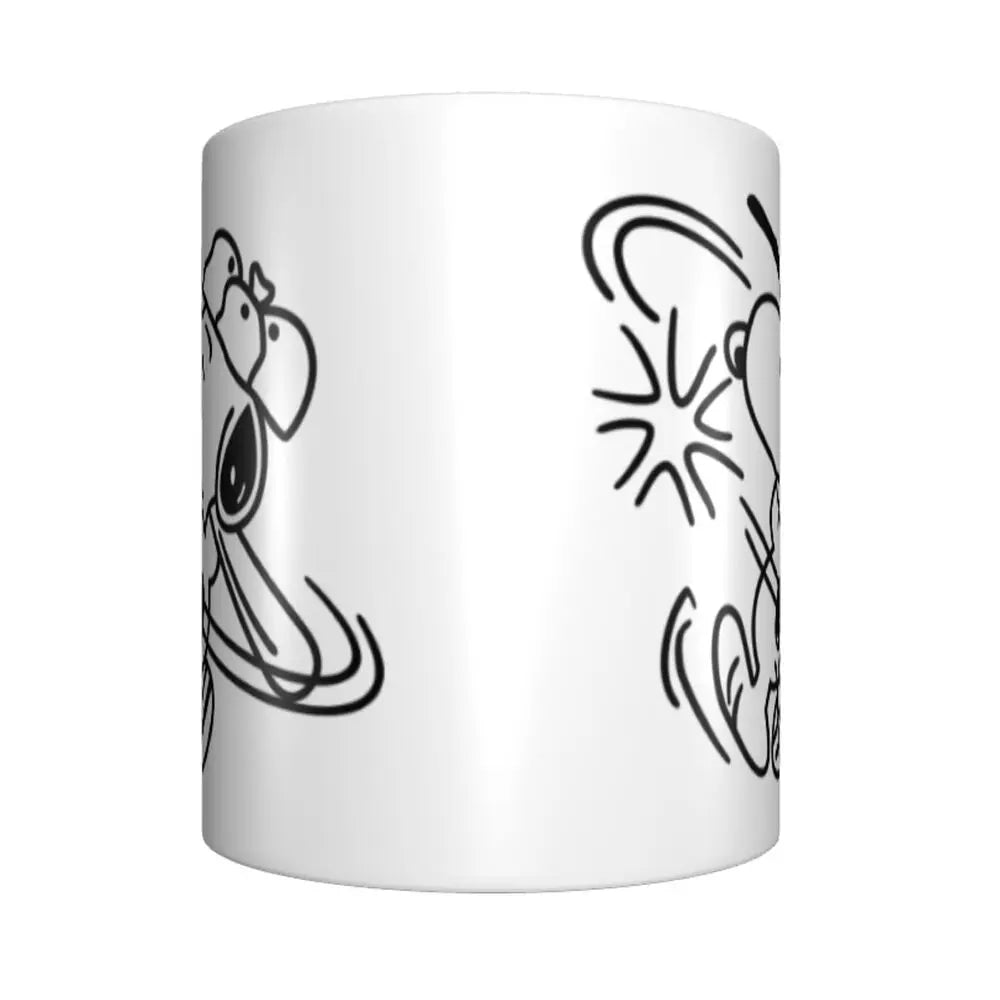 Manga Snoopy Woodstock Cartoon Dog Coffee Mug DIY Customized Ceramic Tea Milk Mug