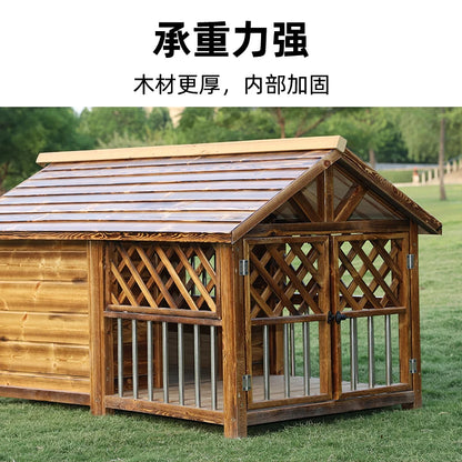 Outdoor rain-proof kennel, large dog house, windproof and warm, universal in all seasons, rain-proof, anti-corrosion and sun-pro