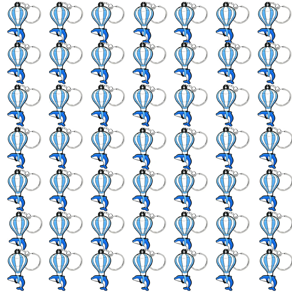 50PCS Cute Animal Keychain knife Ducks Dogs Cats Keyring for Women Men Kids Handbag Cool Car Key Accessories Friends Key Gifts