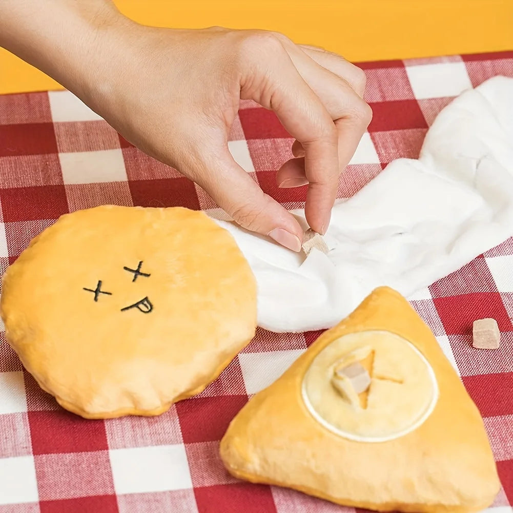 Plush potato chip bag dog toy - Medium sized interactive sniffing and chewing toy for dogs - Durable