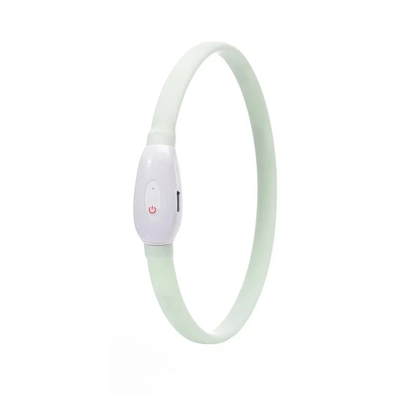 the GLOWGUARD COLLAR - USB Rechargeable Glowing Collar for Large and Small Dogs, LED Glowing Dog Collar - 9 Flashing Modes - Adjustable Soft Silicone Collar