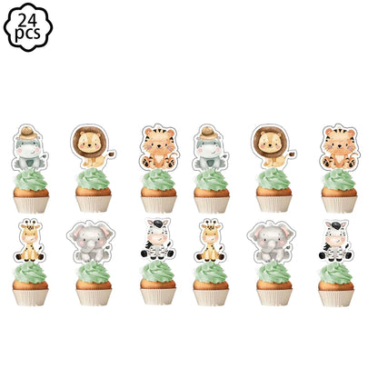 Jungle party Banner Garland Hanging swirls decor Jungle Wild One Birthday decor Safari Jungle Animals Birthday Party Decoration