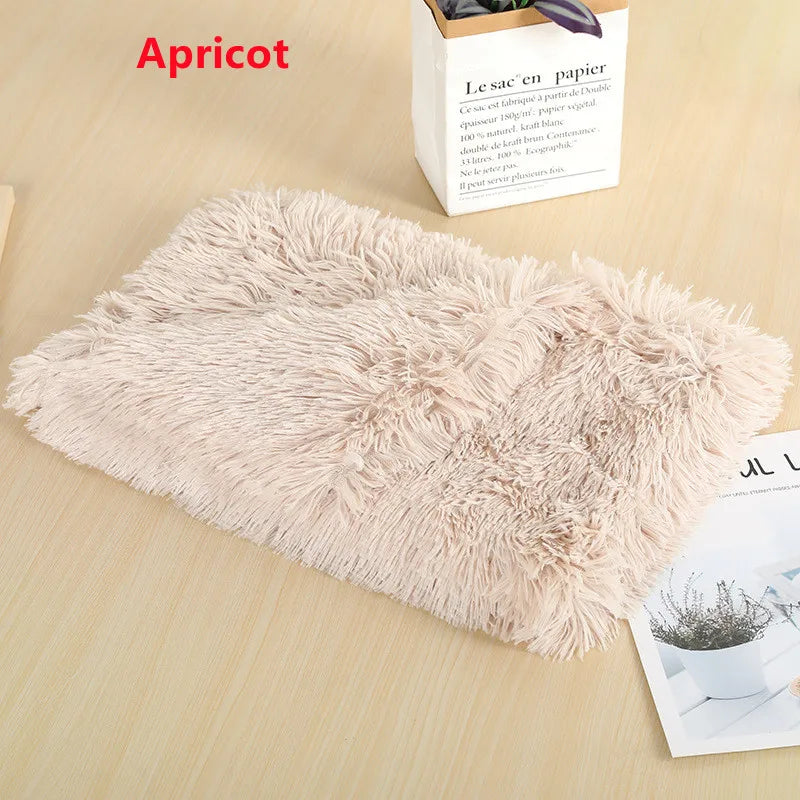 Fluffy Mat Long Plush Pet Blanket Cat Sleeping Mats Puppy Winter Warm Thin Kennel Cushion Soft Covers for Large Dogs Mattress