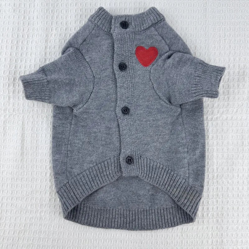 the LOVE SWEATER - 1PC Pet Clothing Spring and Autumn Dog Warm Hoodie, Love Sweater Suitable for Small and Medium Sized Dogs/Cats Pet