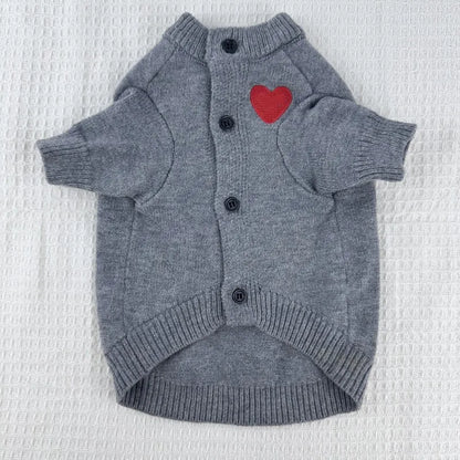 the LOVE SWEATER - 1PC Pet Clothing Spring and Autumn Dog Warm Hoodie, Love Sweater Suitable for Small and Medium Sized Dogs/Cats Pet